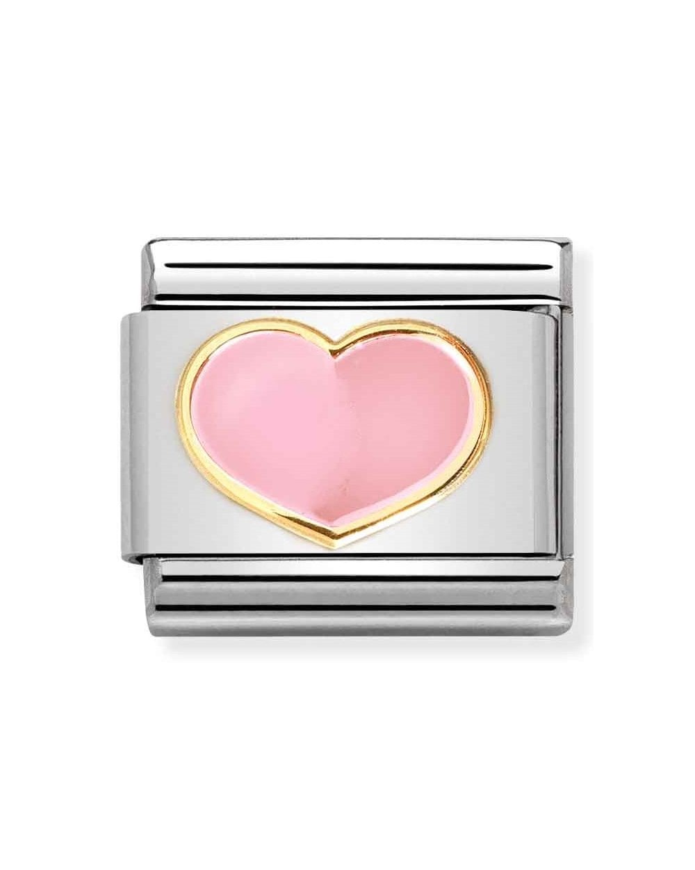 Composable Classic Link - Pink Heart with Gold