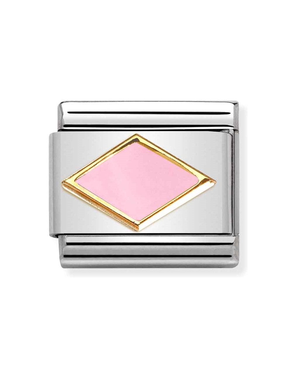 Composable Classic Link - Pink Rhombus with Gold