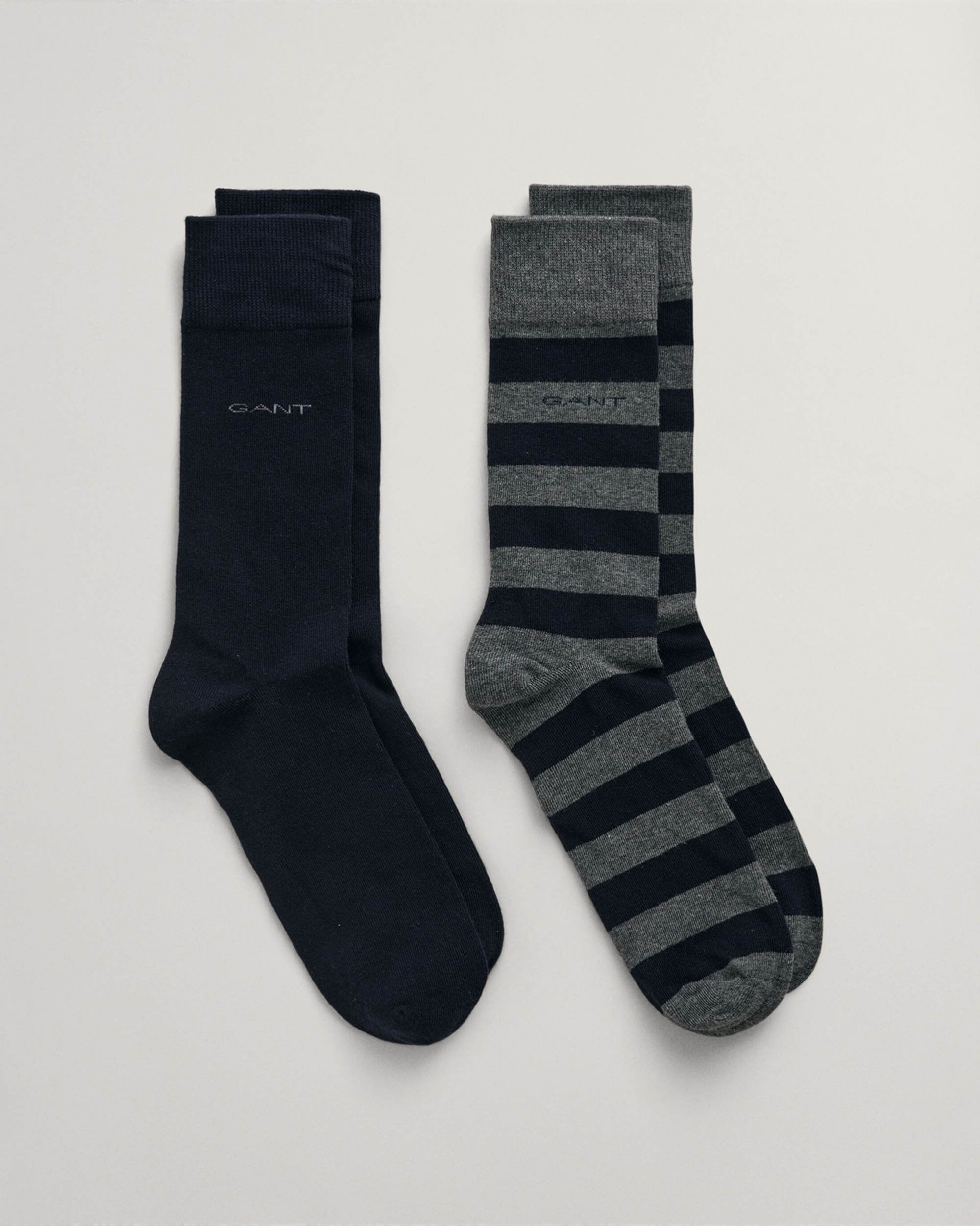 2-Pack Barstripe & Solid Socks