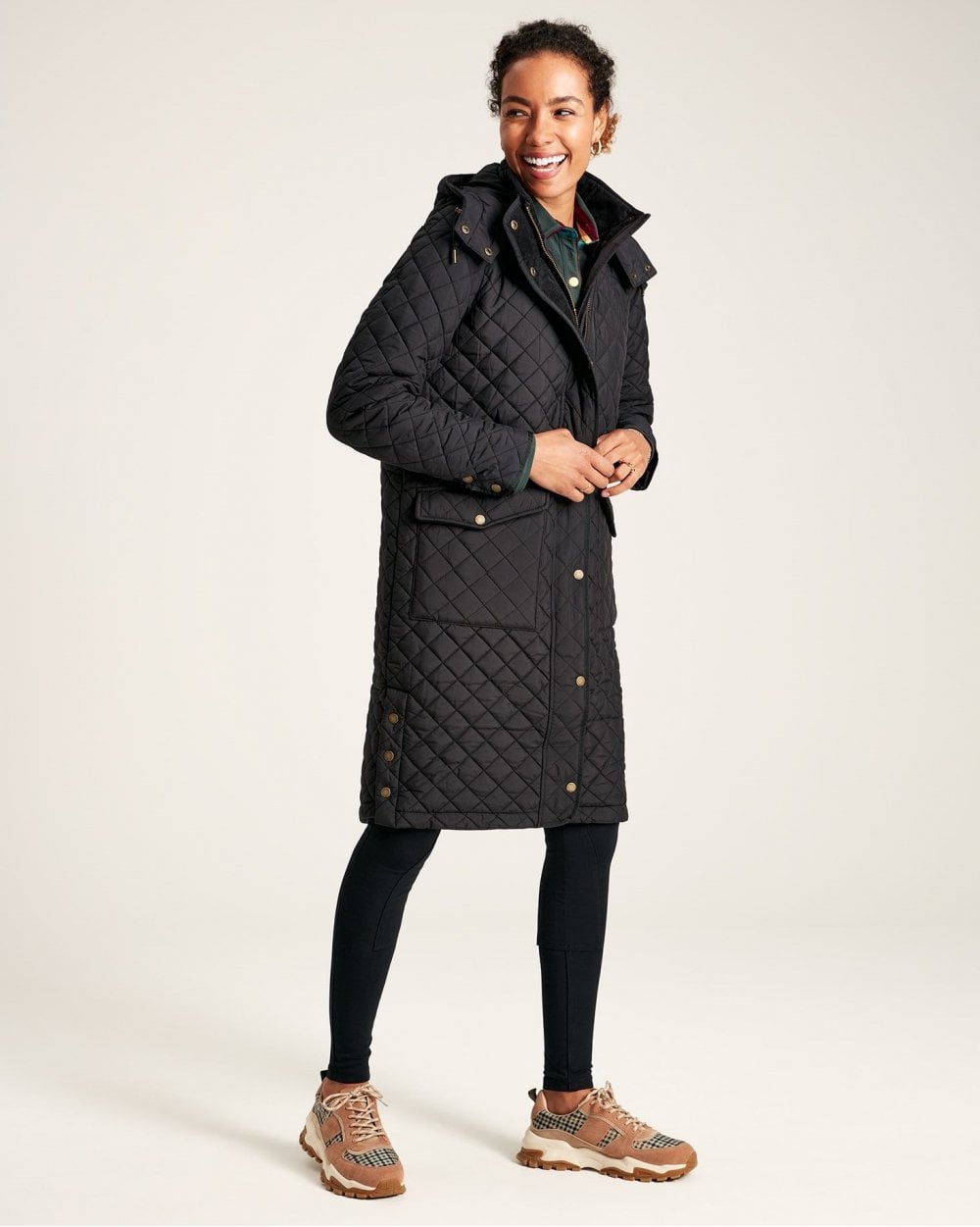 Chatsworth Diamond Quilted Coat With Hood