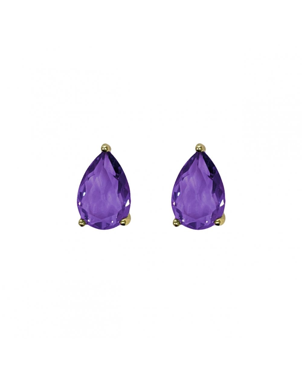 Glass Teardrop Earring In Purple