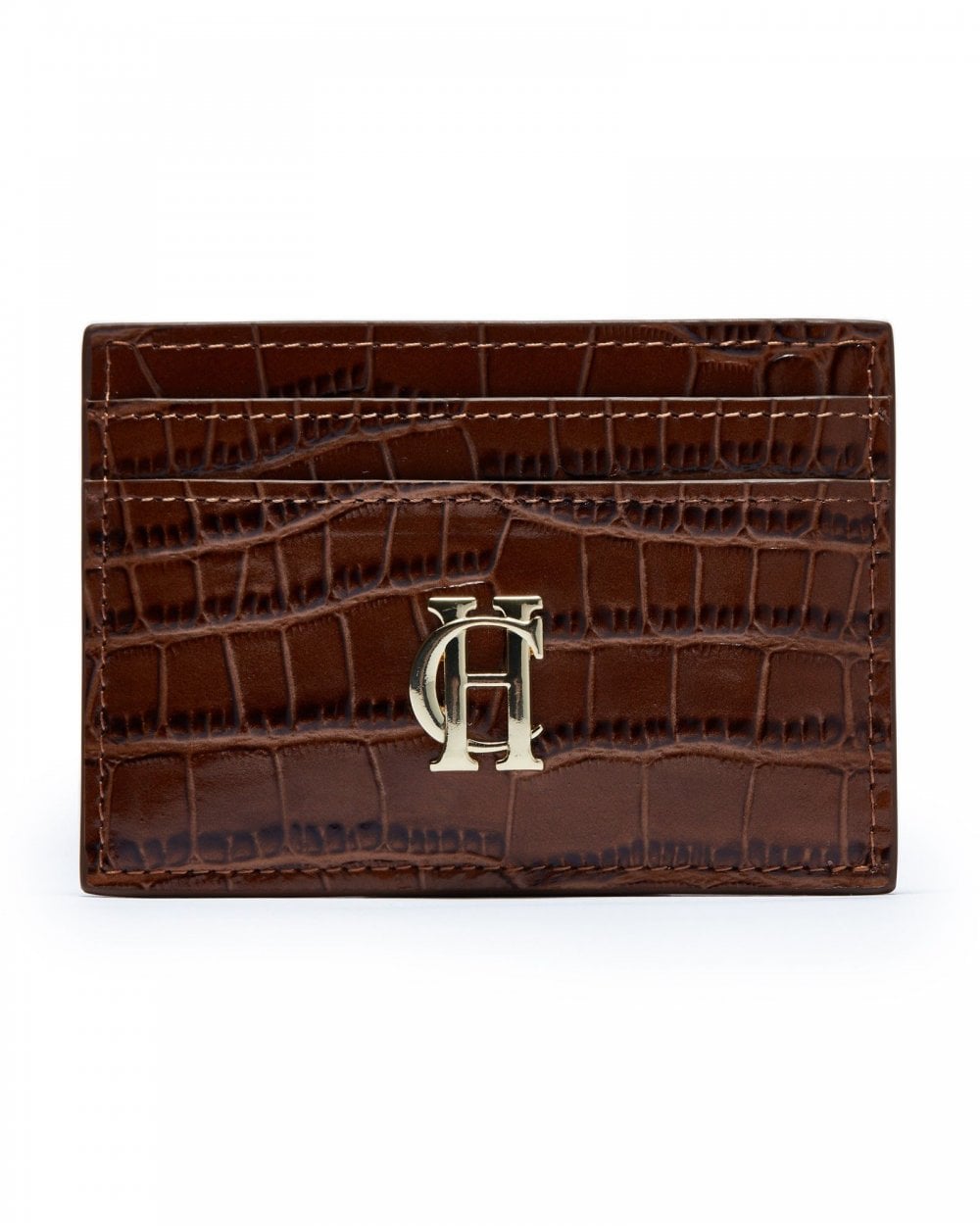 Chelsea Card Holder - Tan Croc