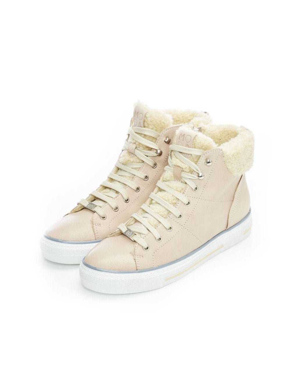 Anniia Cream Leather Trainer