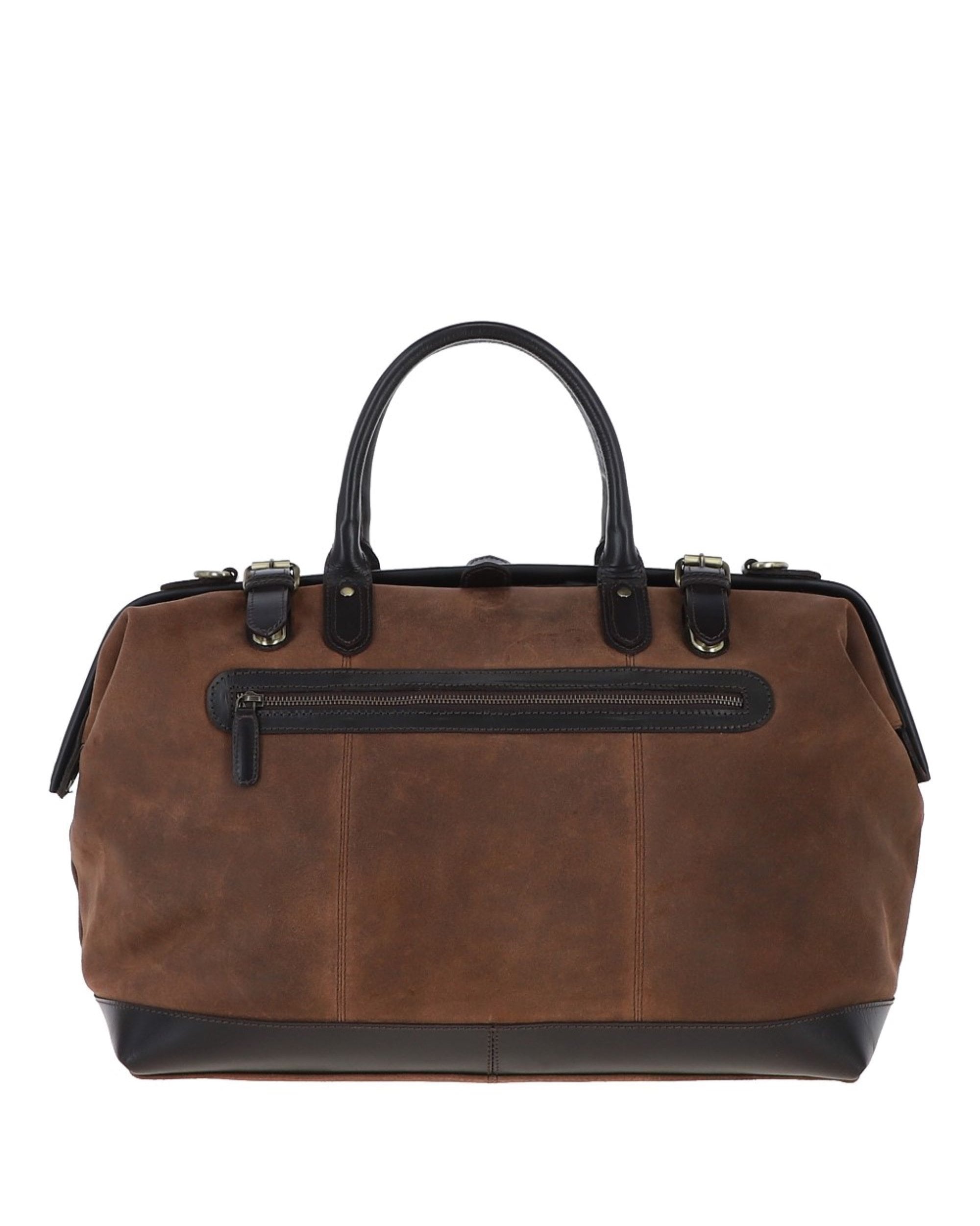 Dr.Bag Leather Dr Holdall Oily Brown Tornado