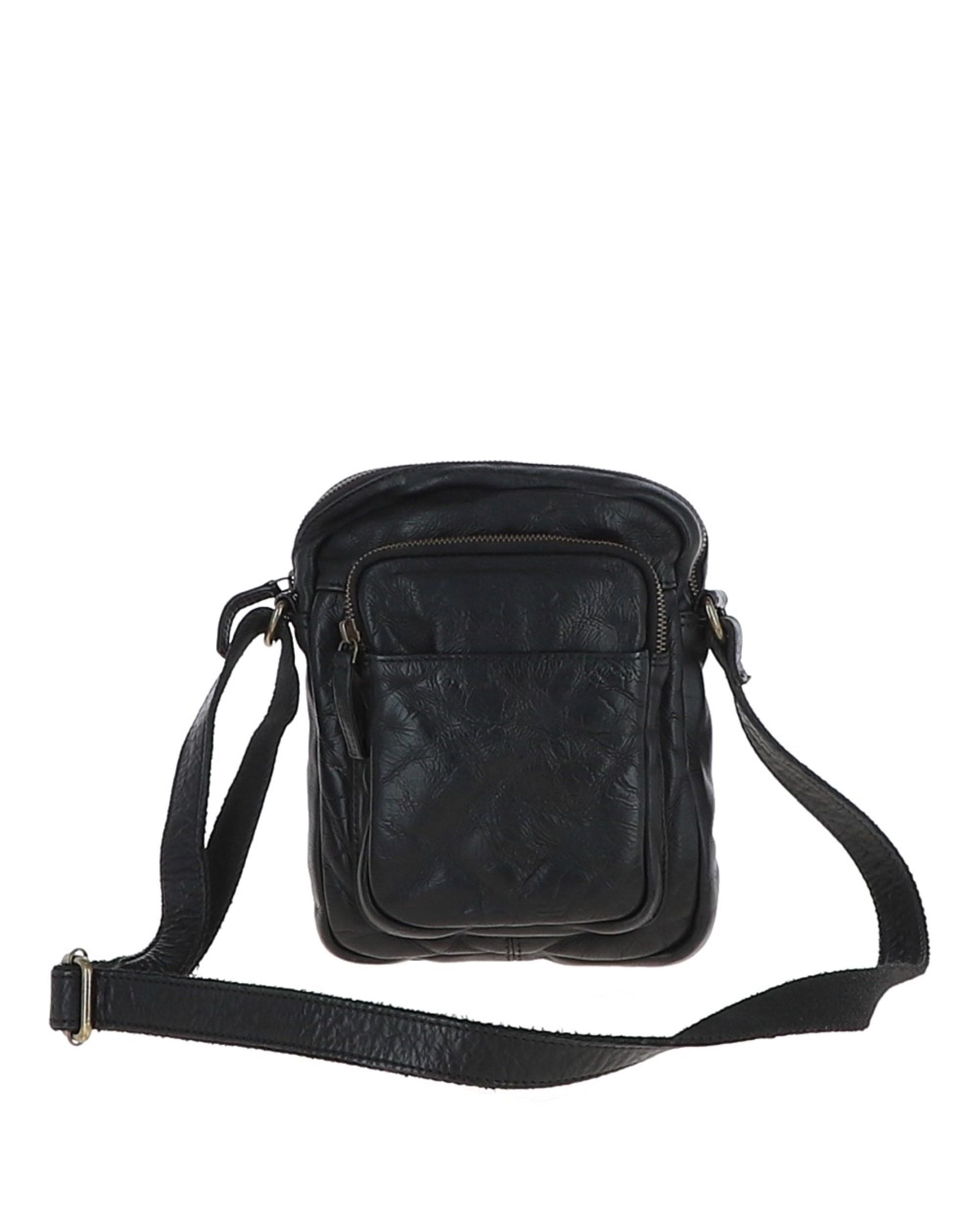 Gin Leather Medium Body Bag Black