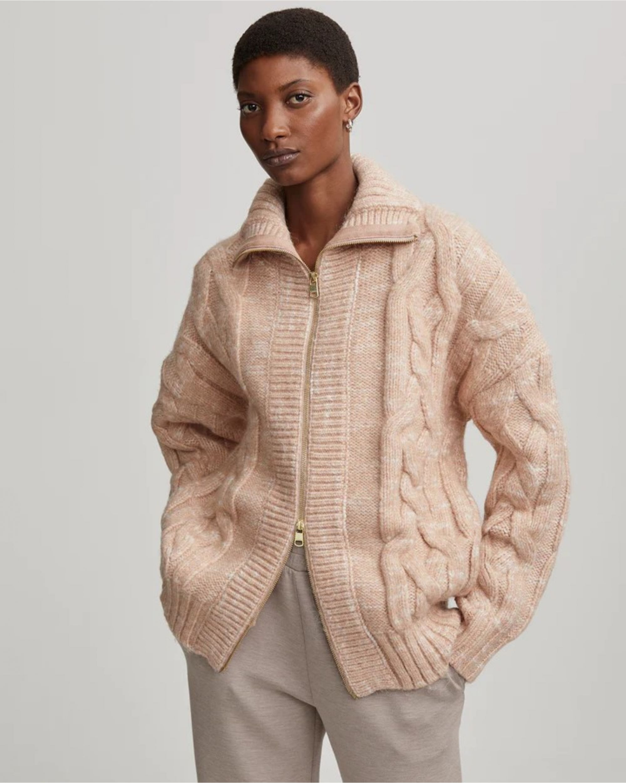 Aida Jumbo Cable Knit Jacket