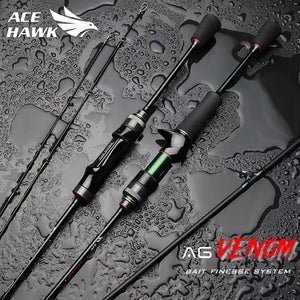 ACE HAWK AG Venom 1.68m/2.1m BFS Fishing UL Rod Hollow Tip Streams Area Trout Ultralight Travel Spinning Jig Tackle - BigBobsDealsandSteals.com
