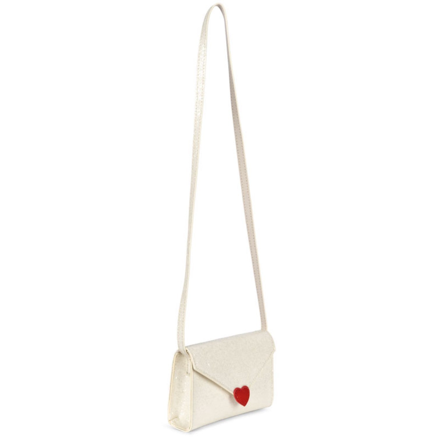 Cream Glitter Love Letter Bag by Konges Sløjd