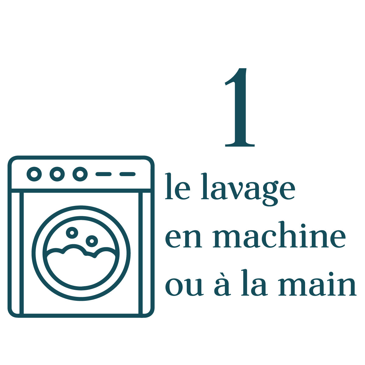 étape 1 : le lavage en machine ou à la main