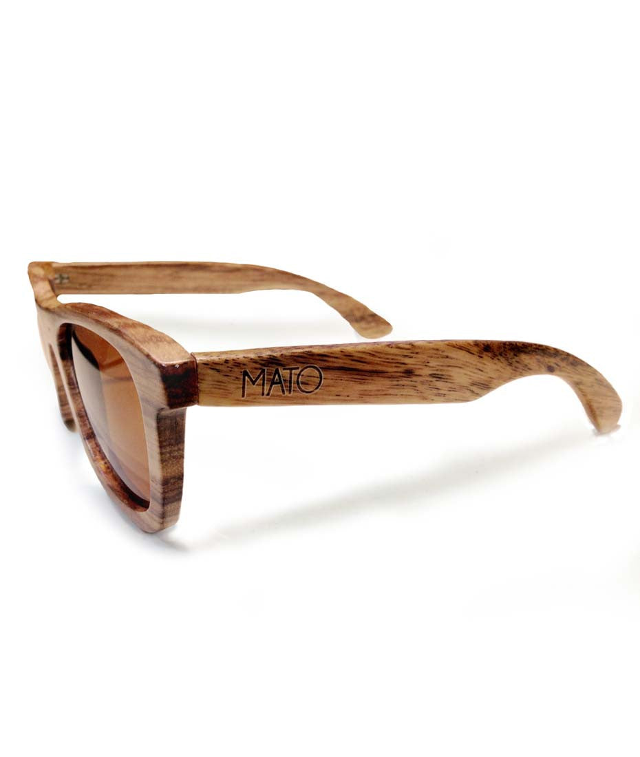 Mato Wood Wayfarer Sunglasses Polarized 