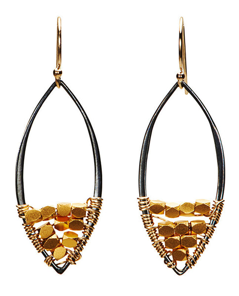 Mill Valley Earrings - Gold Vermeil – Andrea Montgomery Designs