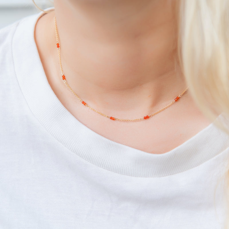 orange sapphire necklace