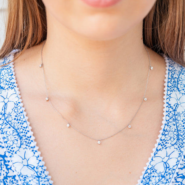 Graziela 18K Yellow Gold Small Floating Diamond Necklace – Moyer Fine  Jewelers
