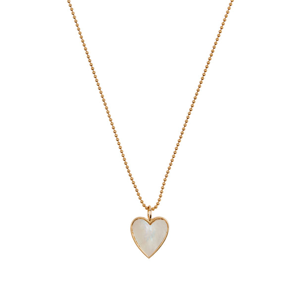 Lucky Brand Brass Mother of Pearl Heart Pendant Necklace - AbuMaizar Dental  Roots Clinic