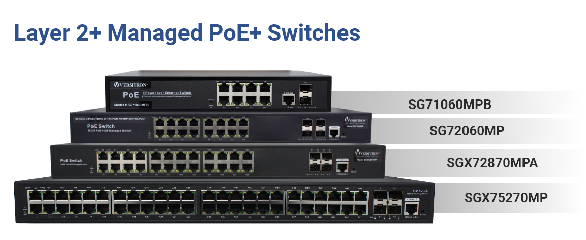 Layer 2+ POE Switches