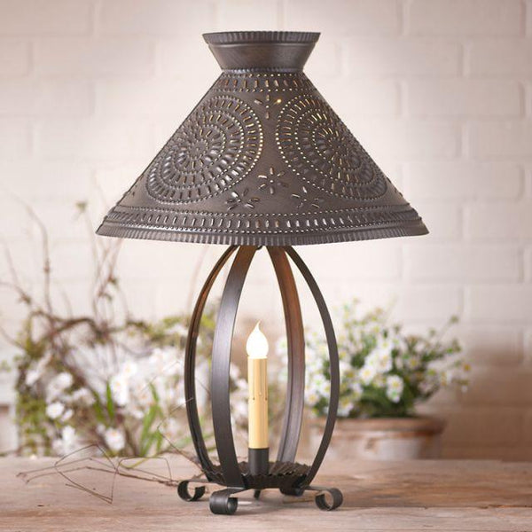 betsy ross lamp with black metal shade