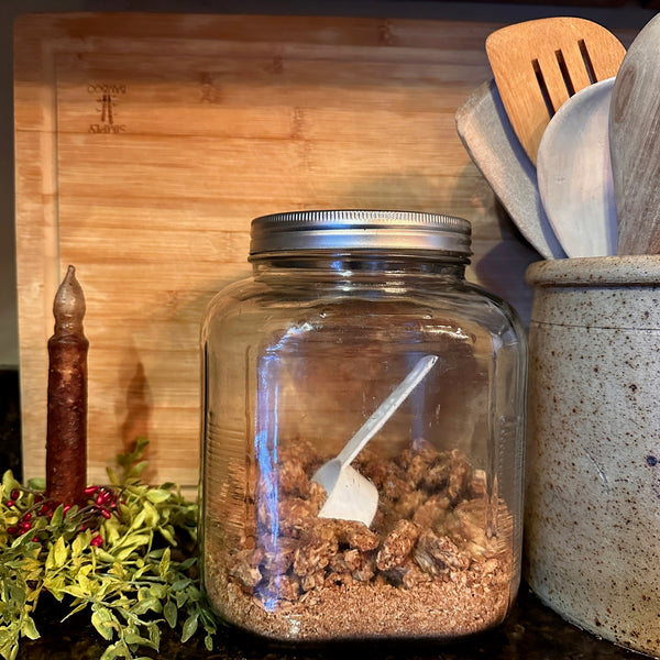 glass jar with granola