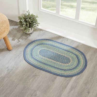 Jolie Half Circle Braided Rug 19.5x36 - with Pad  Braided area rugs, Braided  rugs, Braided jute rug