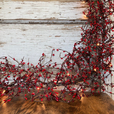 CWI Red and Burgundy Pip Berry Garland 4