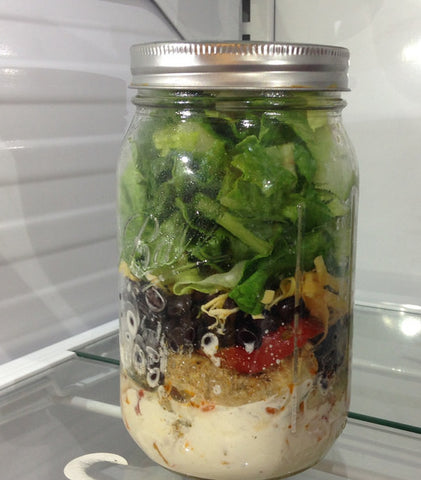 Salad in a mason jar