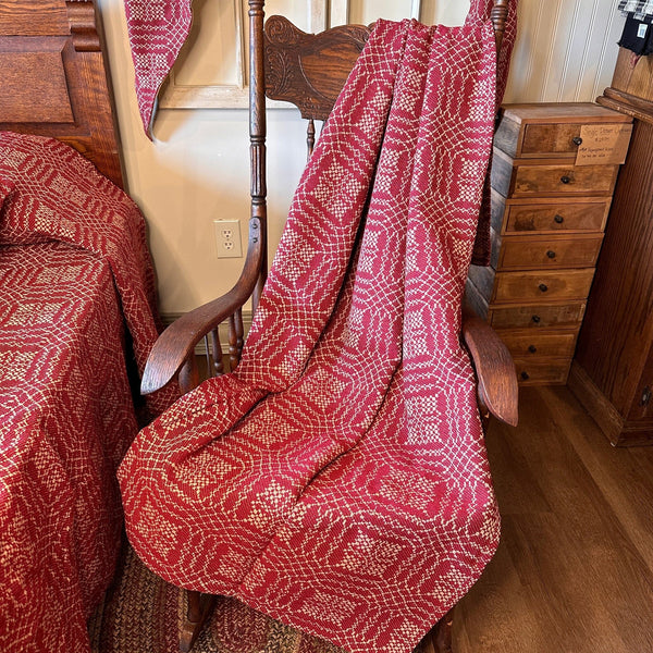 Nantucket woven throw on rocking chair