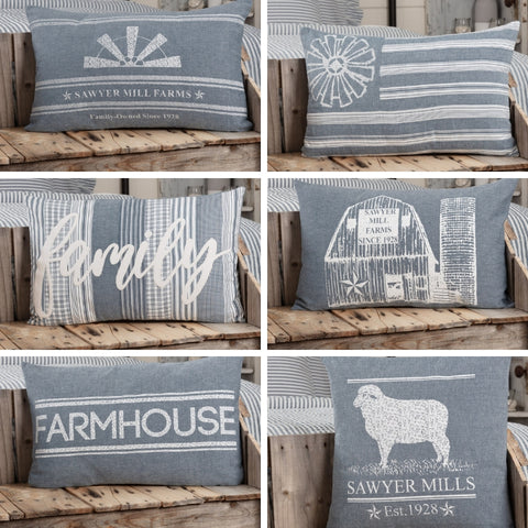 Sawyer Mill Blue Pillows