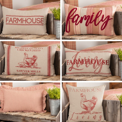 Sawyer Mill Red Pillows