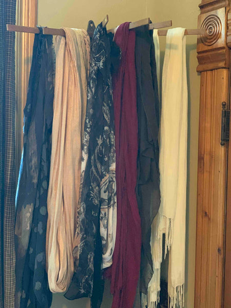 Antique drying rack used for scarves