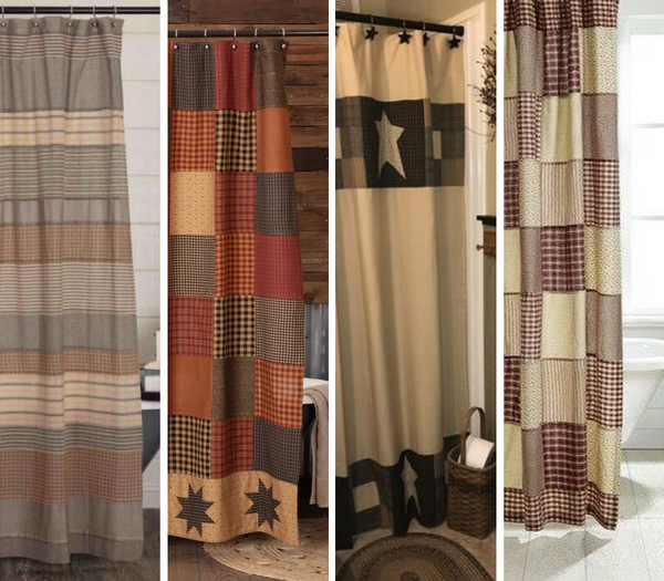 Primitive Shower Curtains