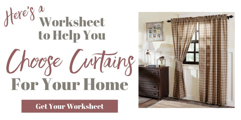 Worksheet for choosing curtains