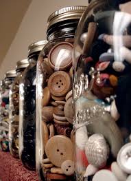 mason jar button storage