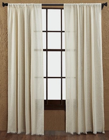 Natural tobacco cloth curtains