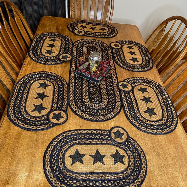 farmhouse star braided placemat