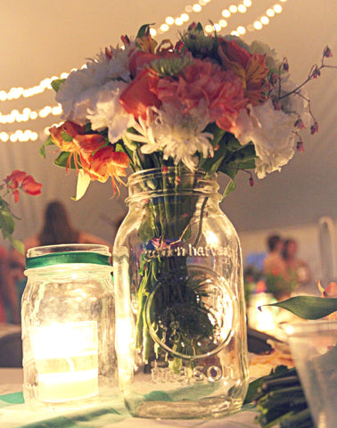 wedding mason jar centerpiece