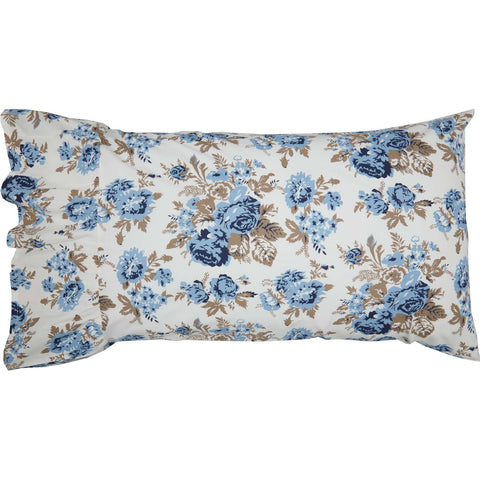 Annie Buffalo Blue Check Ruffled Fabric Pillow 18x18