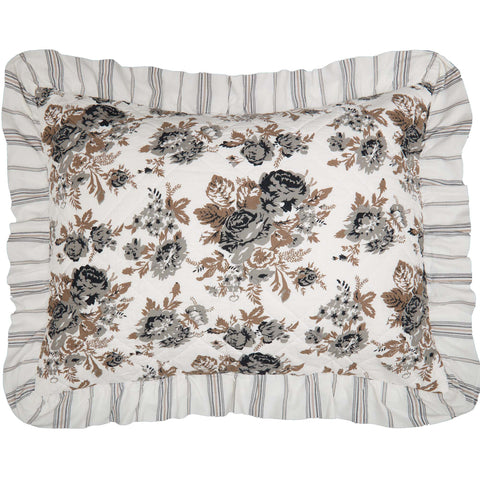 Annie Buffalo Blue Check Ruffled Fabric Pillow 18x18
