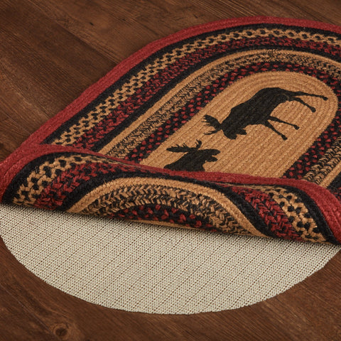 Multi Oval Braided Rug 20x30 - with Pad