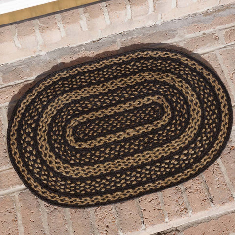 Oval Rug Jute Runner 100% Natural Farmhouse Braided Rug Hardwood