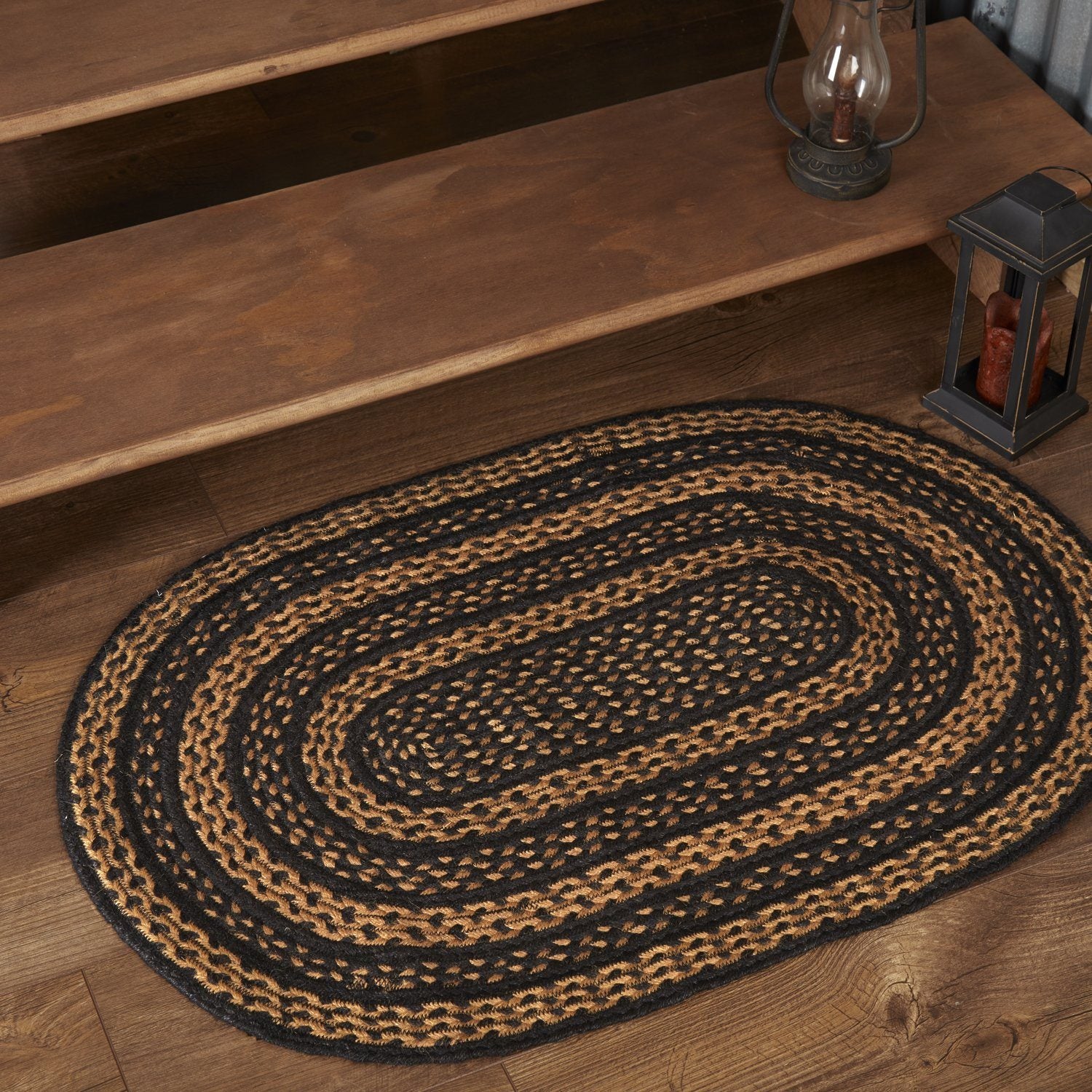 Farmhouse Star Oval Braided Rug 24x36 With Pad Primitive Star   FarmhouseJuteRugOval24x3601 2000x 