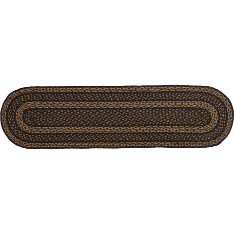 Black & Tan Jute Chair Pad 15 inch Diameter