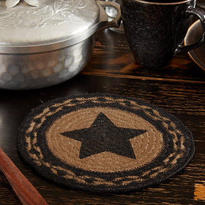 Farmhouse Star Oval Braided Rug 24x36