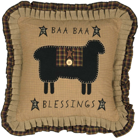 Cheston Primitive Blessings Pillow 14x22 Filled Primitive Star Quilt Shop  is the exact look but for less