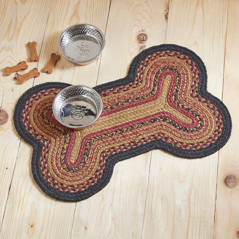 Great Falls Blue Oval Braided Rug 24x36 - with Pad