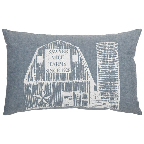 Sawyer Mill Blue Barn Star Pillow - 18x18