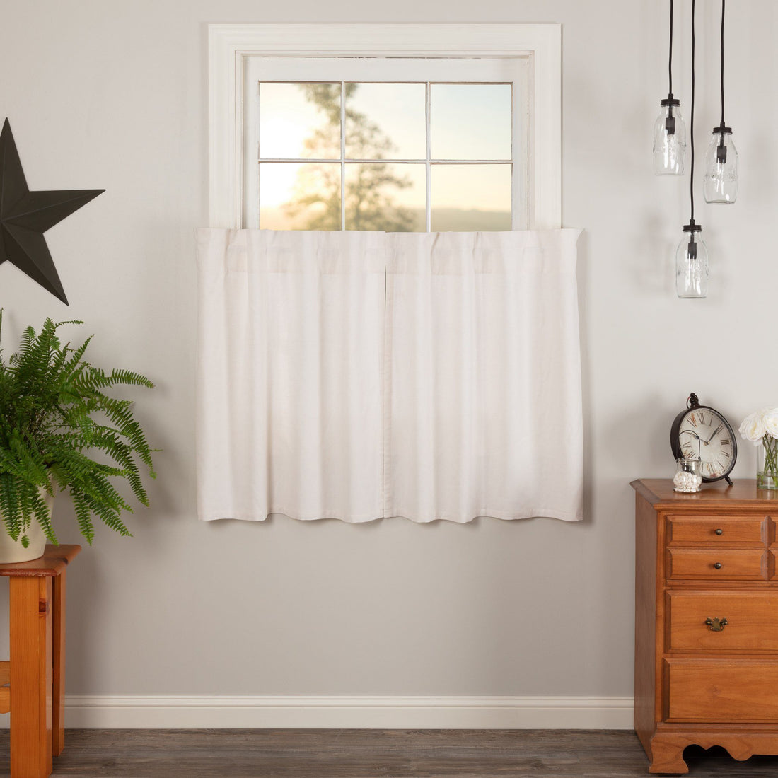 Simple Life Flax Antique White Curtains – Primitive Star Quilt Shop