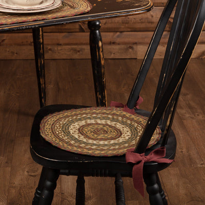 Ginger Spice Jute Chair Pad 15 inch Diameter