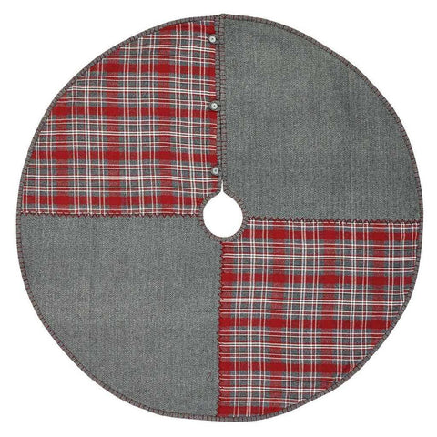 Grey plaid clearance tree skirt