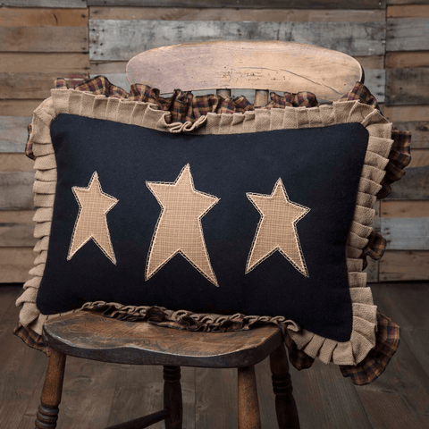 Heritage Farms Sheep and Star Hooked Pillow - 14x22