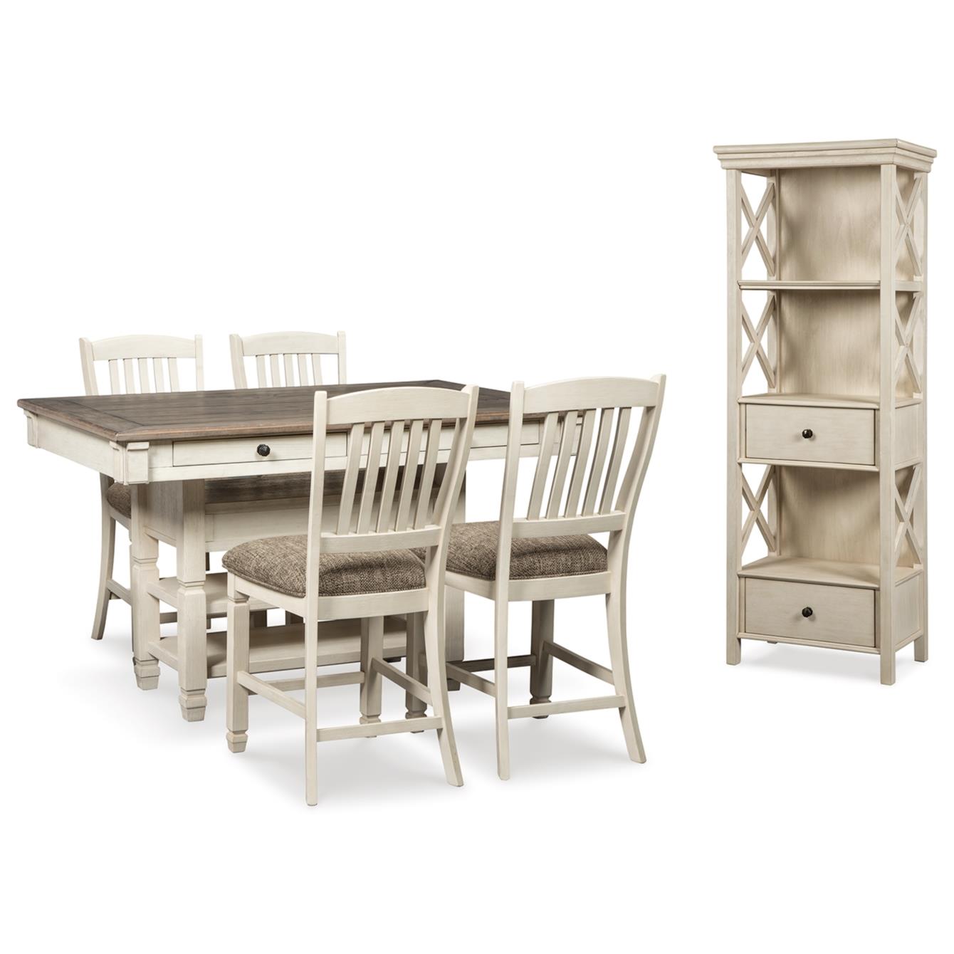 Signature Design by Ashley Bolanburg D647D21 6 pc Counter Height Dining Set