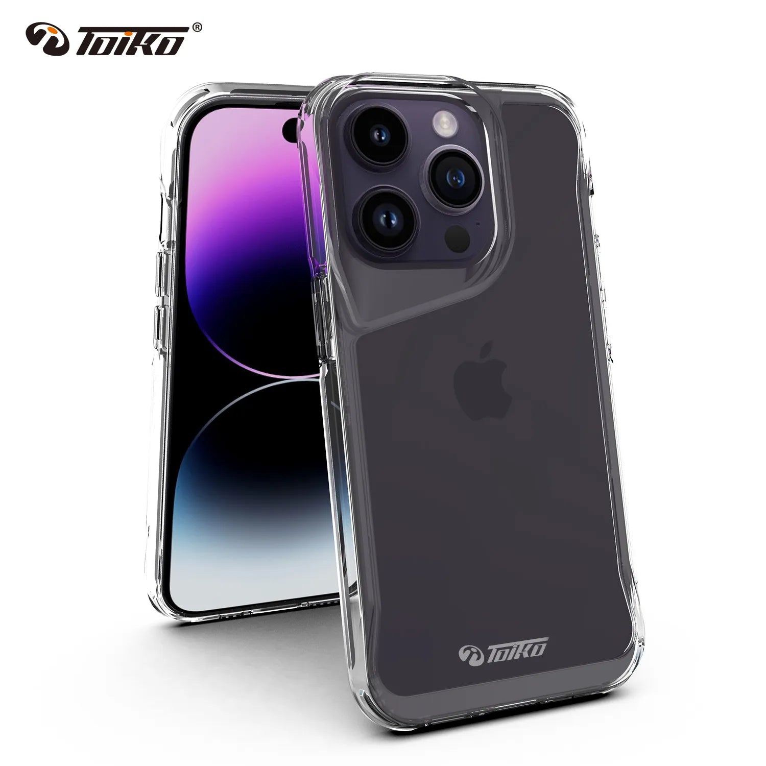TOIKO Titan Clear Armor Cover for iPhone 14 Pro Max Case Shockproof Protection Shell 14 Plus Hybrid Bumper TPU PC Rigid Shield